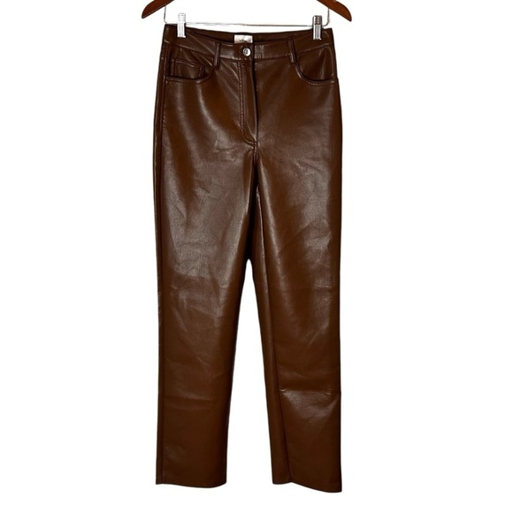 Aritzia The Melina™ Pant- High-waisted Vegan Leather Pants- Size 6 - Picture 2 of 10
